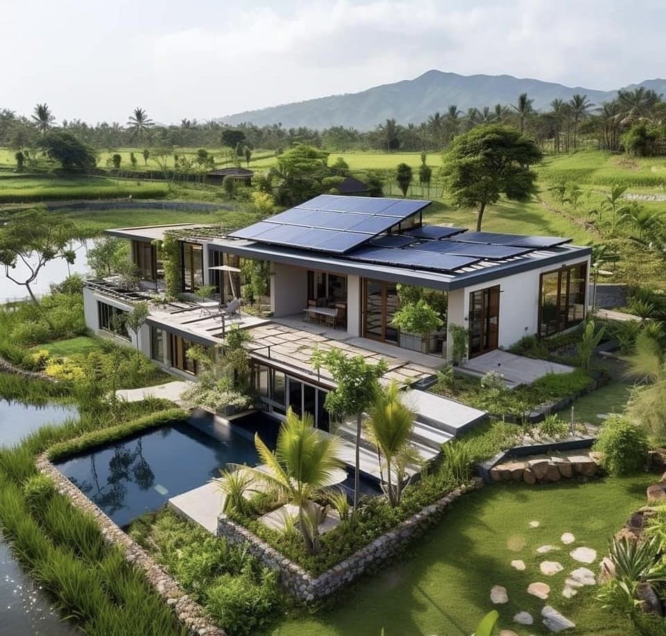บ้านสวนกลางทุ่งนา