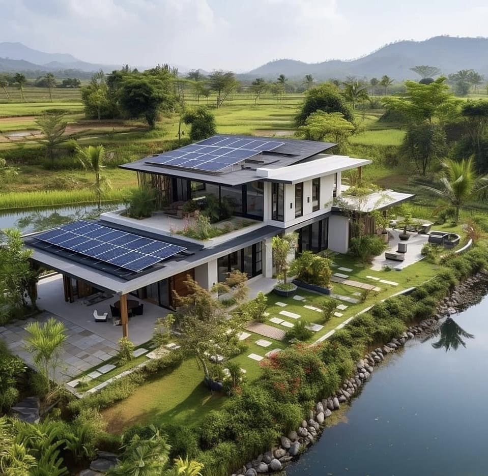 บ้านสวนกลางทุ่งนา