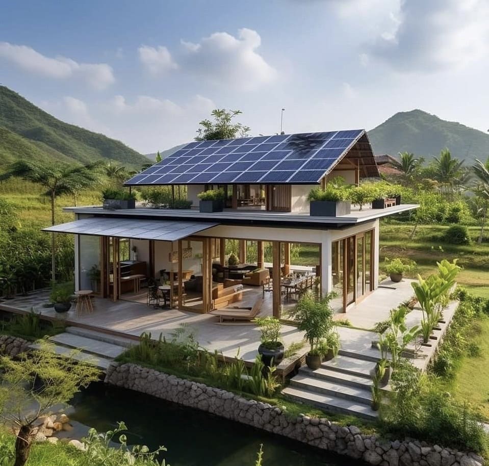 บ้านสวนกลางทุ่งนา